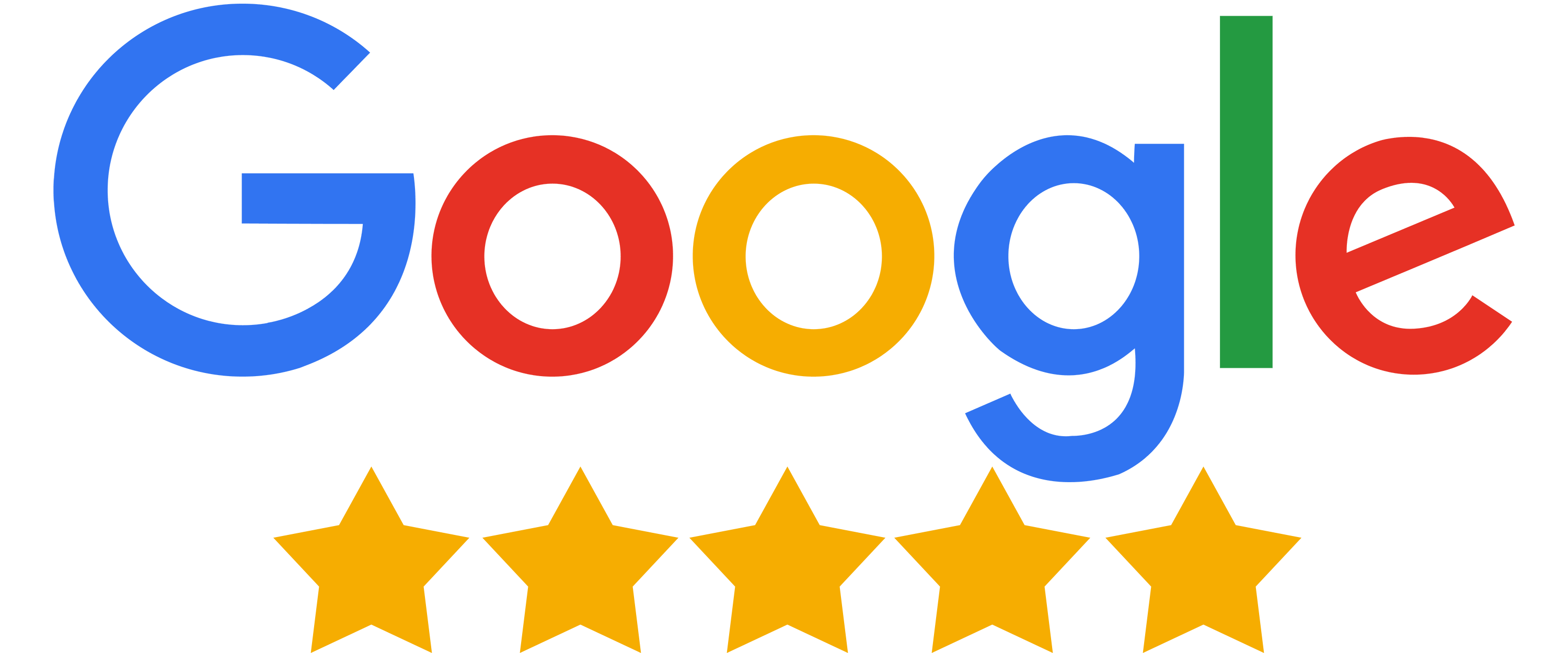 Logo google review avec 5 étoiles